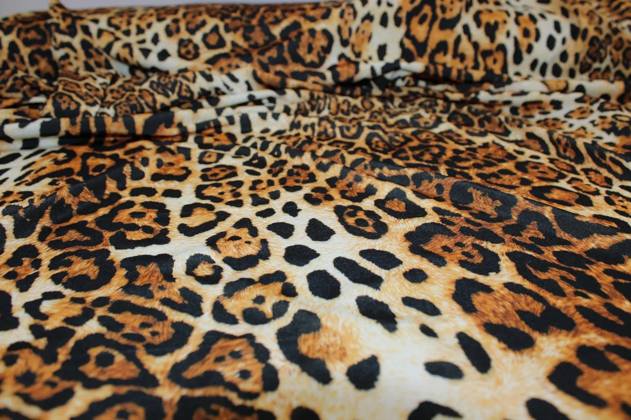 1 yard of Rowrrr, Baby! Animal Print ITY - Browns/Black/White