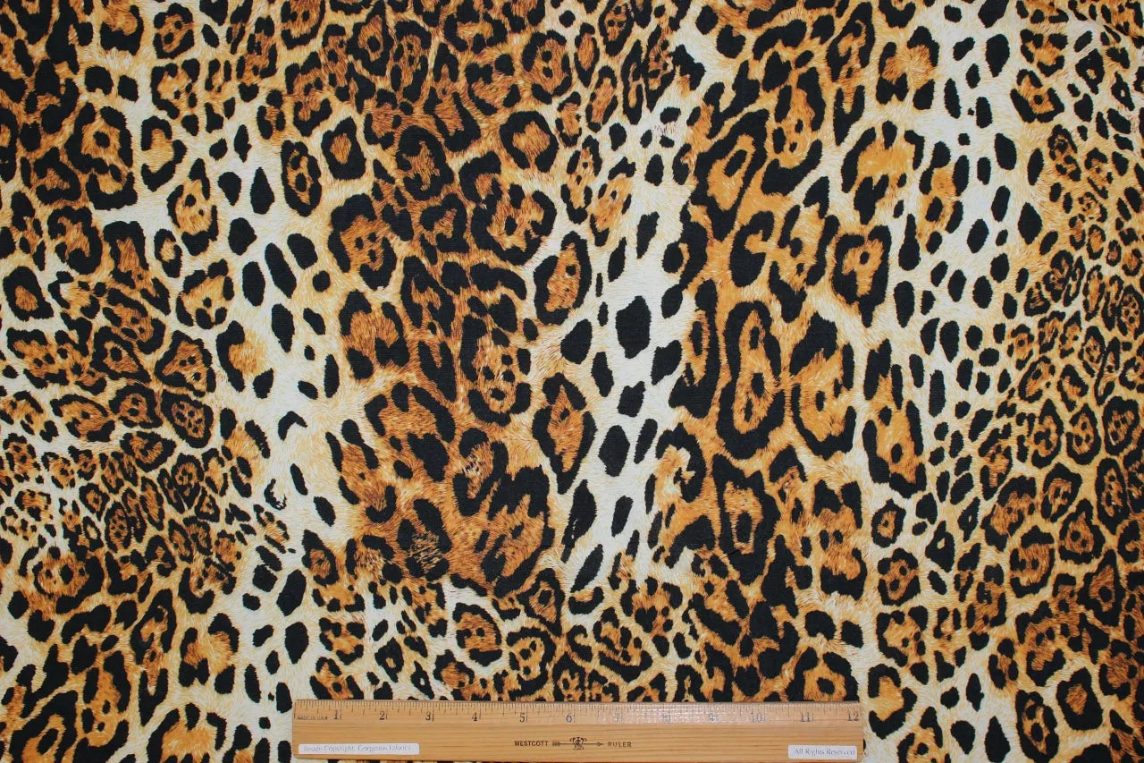1 yard of Rowrrr, Baby! Animal Print ITY - Browns/Black/White