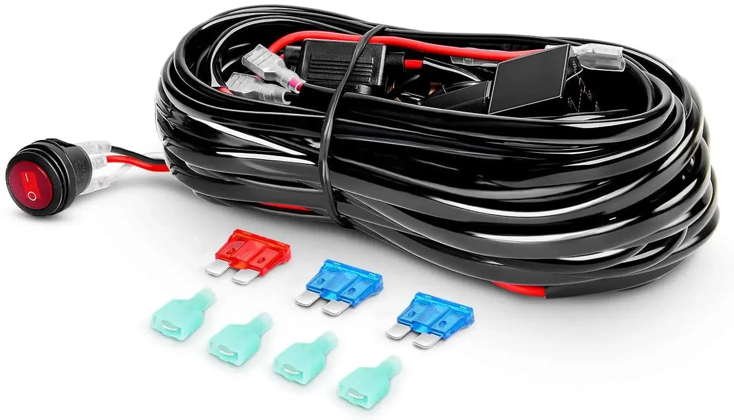 20 Inch 126W Double Row Spot Flood Led Light Bars | 16AWG Wire 3Pin Switch