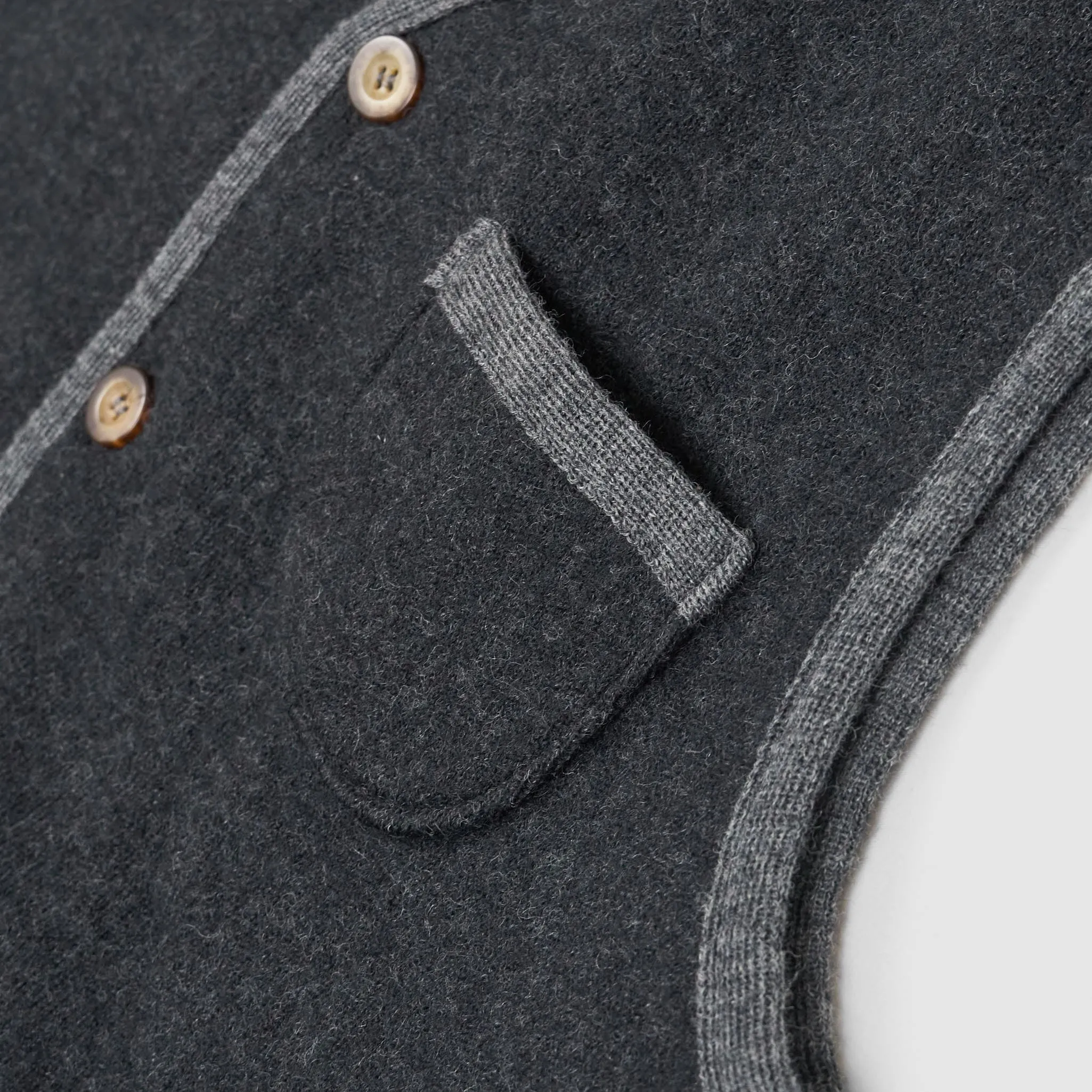 A Piece of Chic Black and Gray Wool Vest