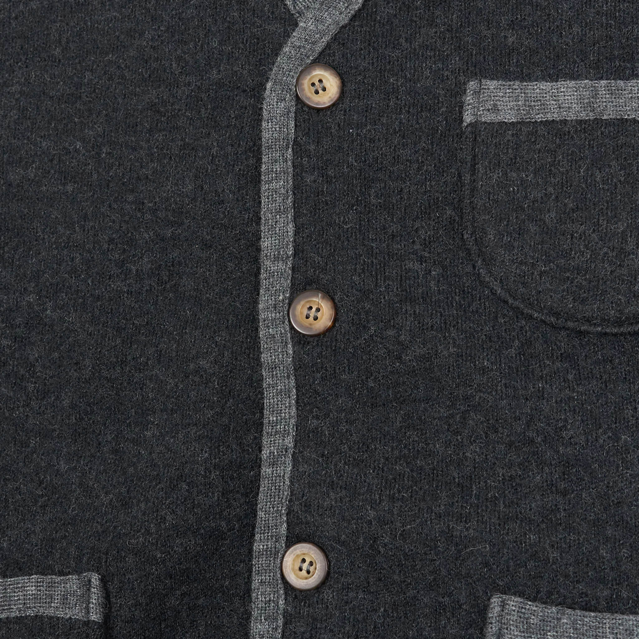 A Piece of Chic Black and Gray Wool Vest