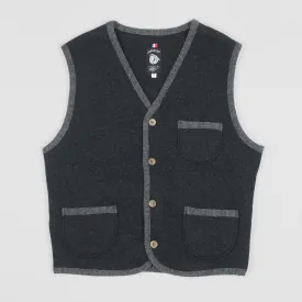 A Piece of Chic Black and Gray Wool Vest