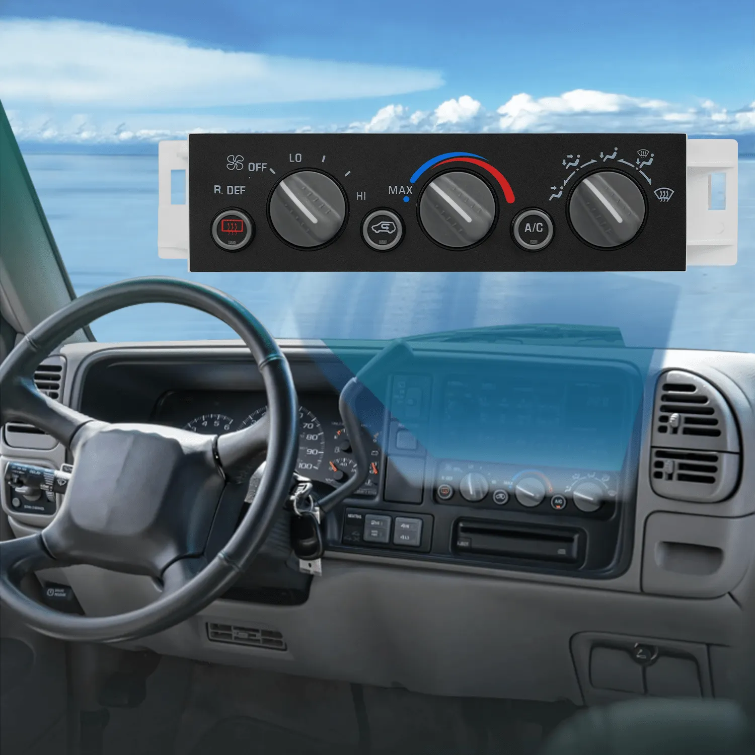 A/C Heater Climate Control Module Switch Compatible with 1996 1997 1998 1999 2000 Chevy GMC C1500 2500 3500 K1500 Truck Replacement Air Conditioning Panel