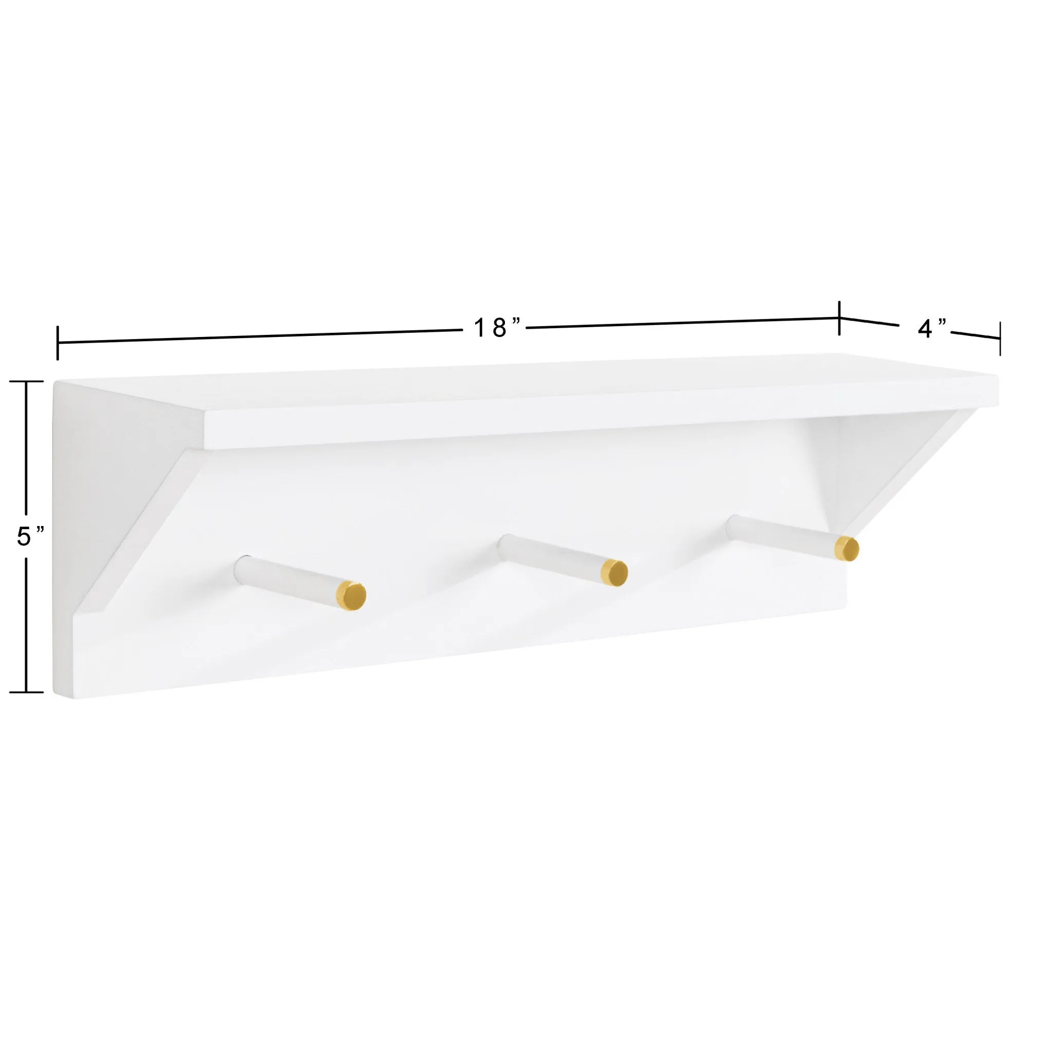 Adlynn Wall Shelf with Pegs