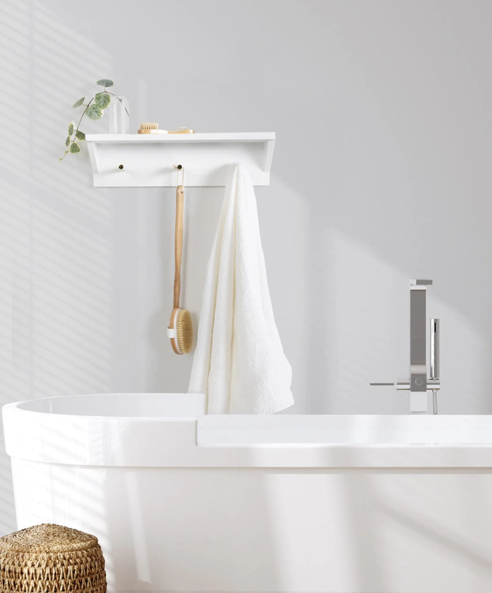 Adlynn Wall Shelf with Pegs
