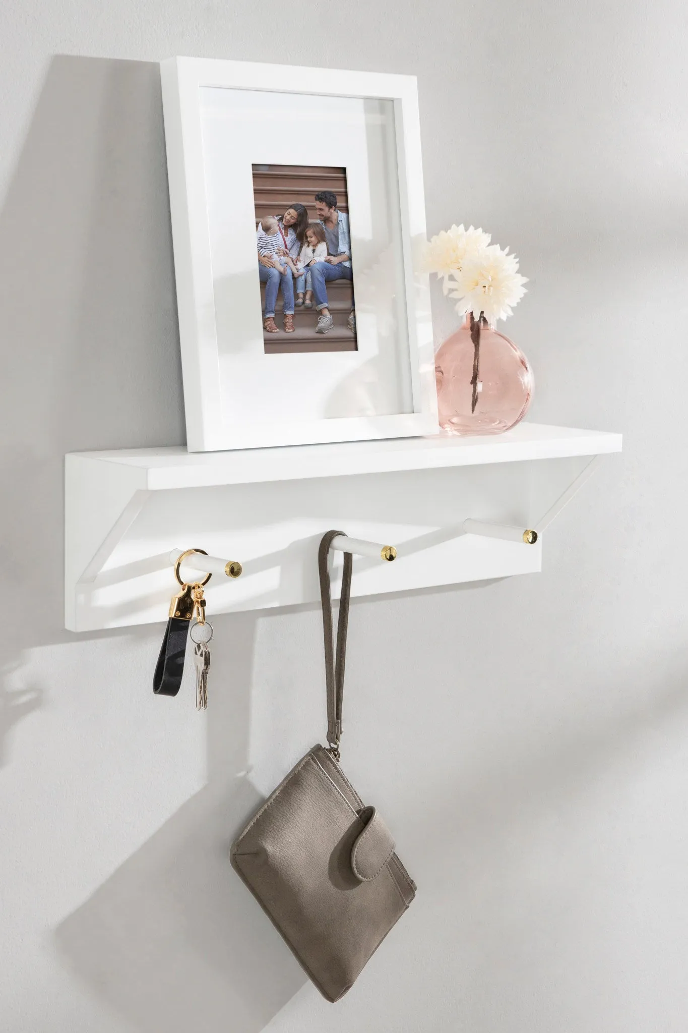 Adlynn Wall Shelf with Pegs