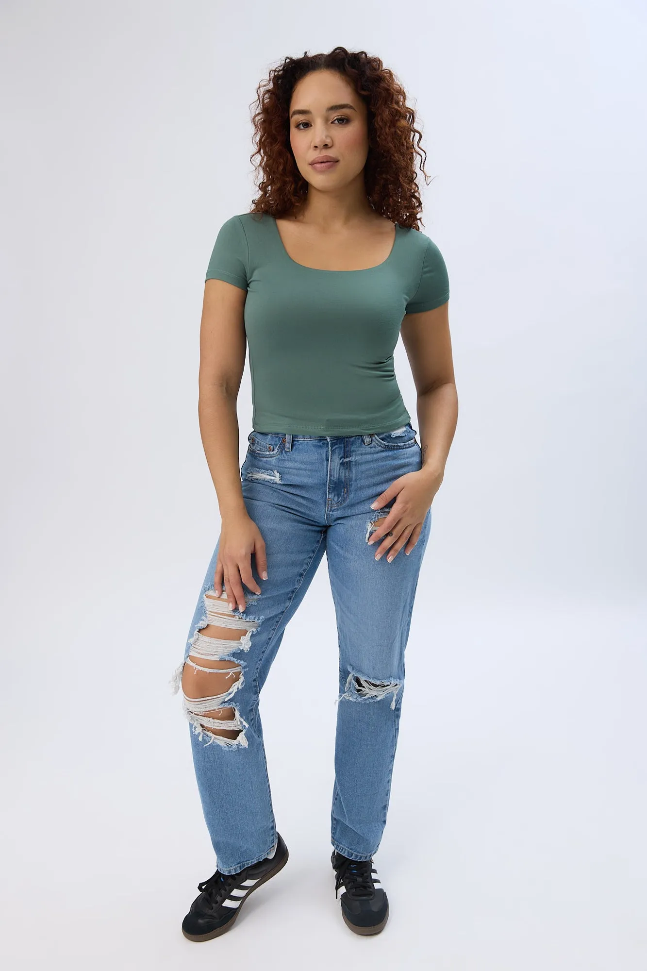AERO Short Sleeve Square Neck Tee