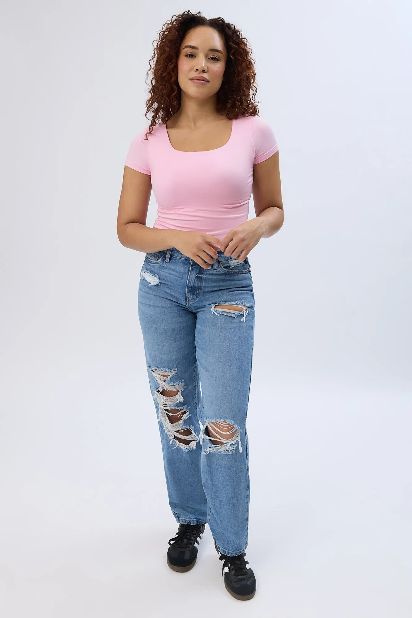 AERO Short Sleeve Square Neck Tee