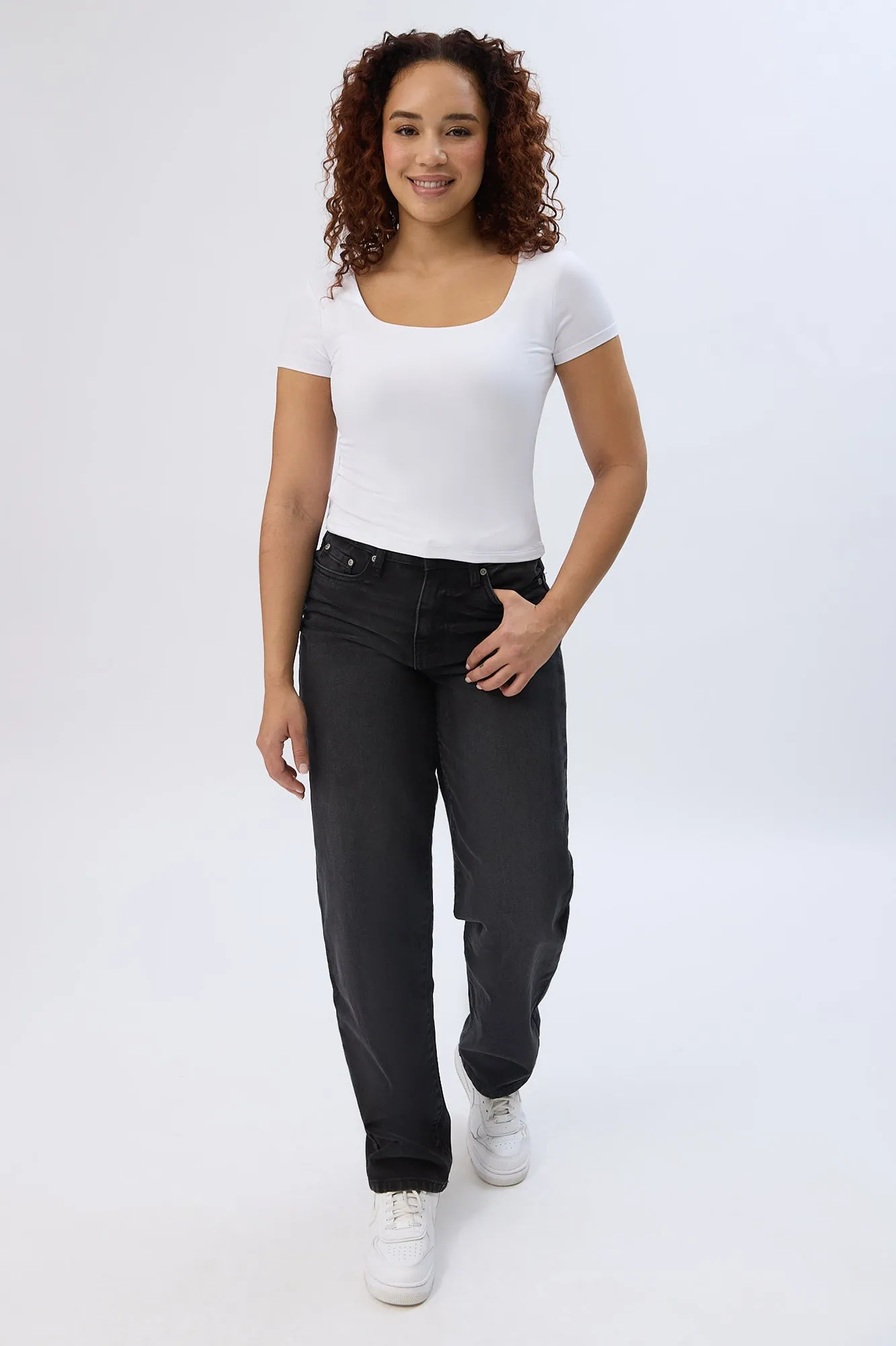 AERO Short Sleeve Square Neck Tee
