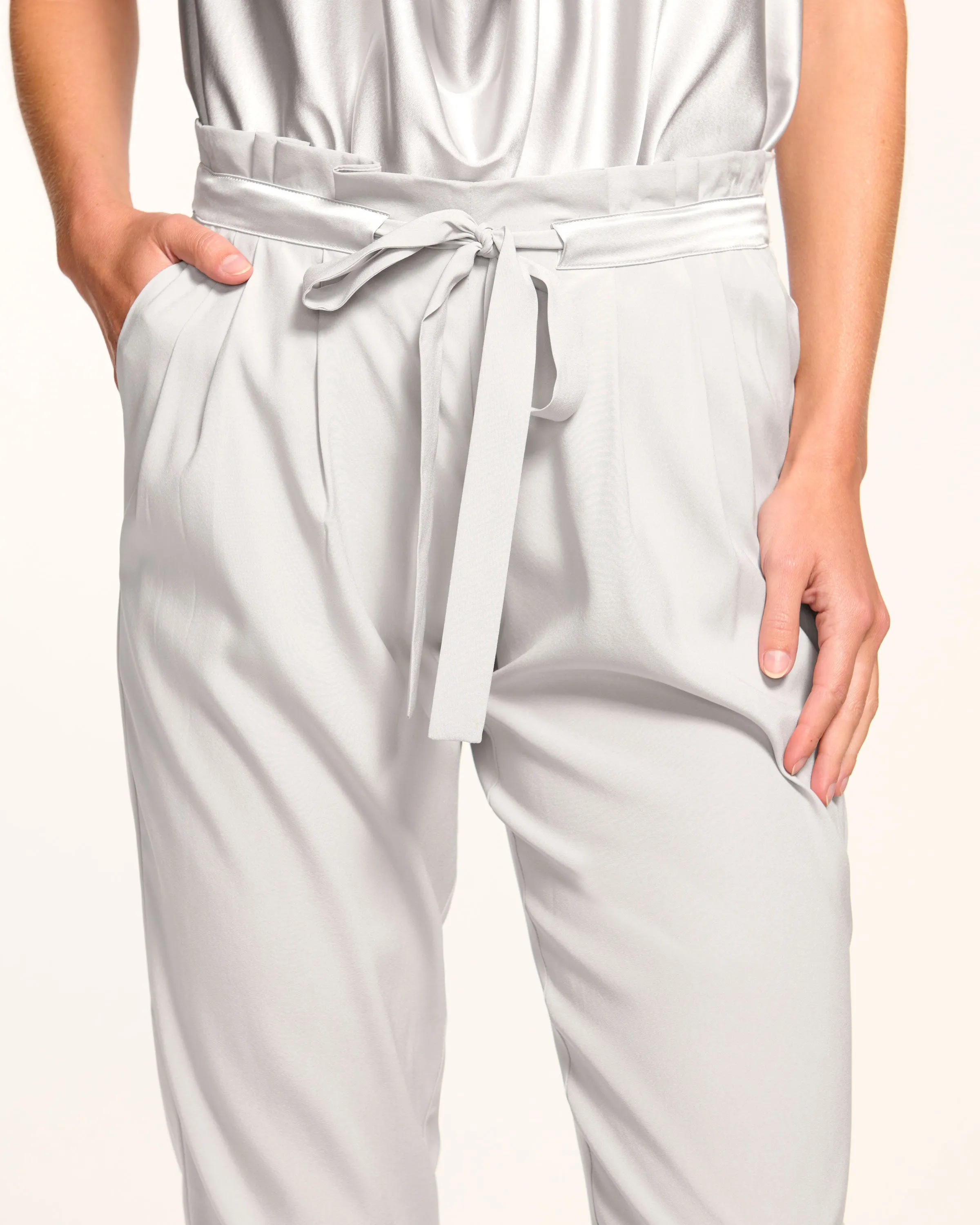 Allyn Silk Paperbag Waist Pant