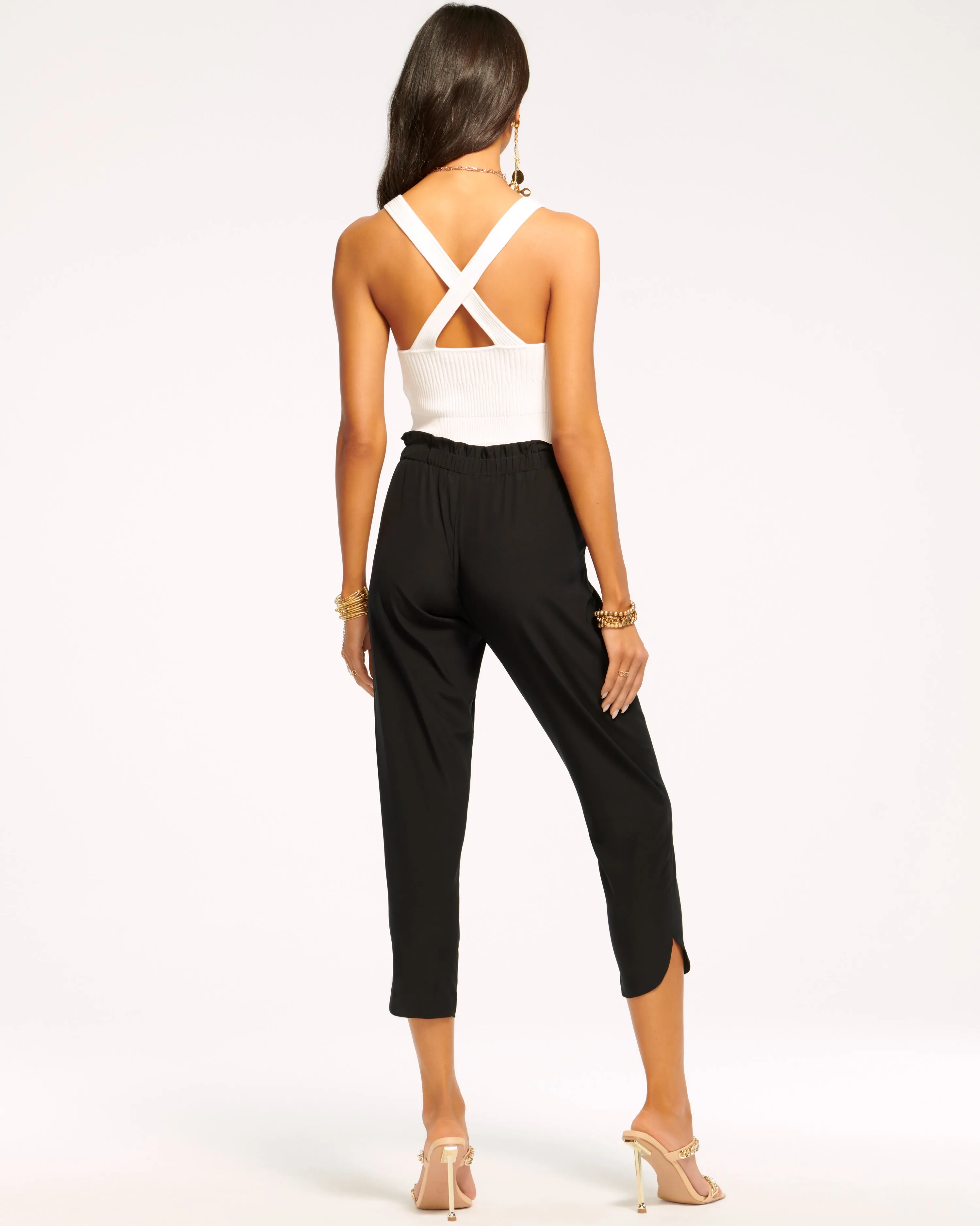 Allyn Silk Paperbag Waist Pant