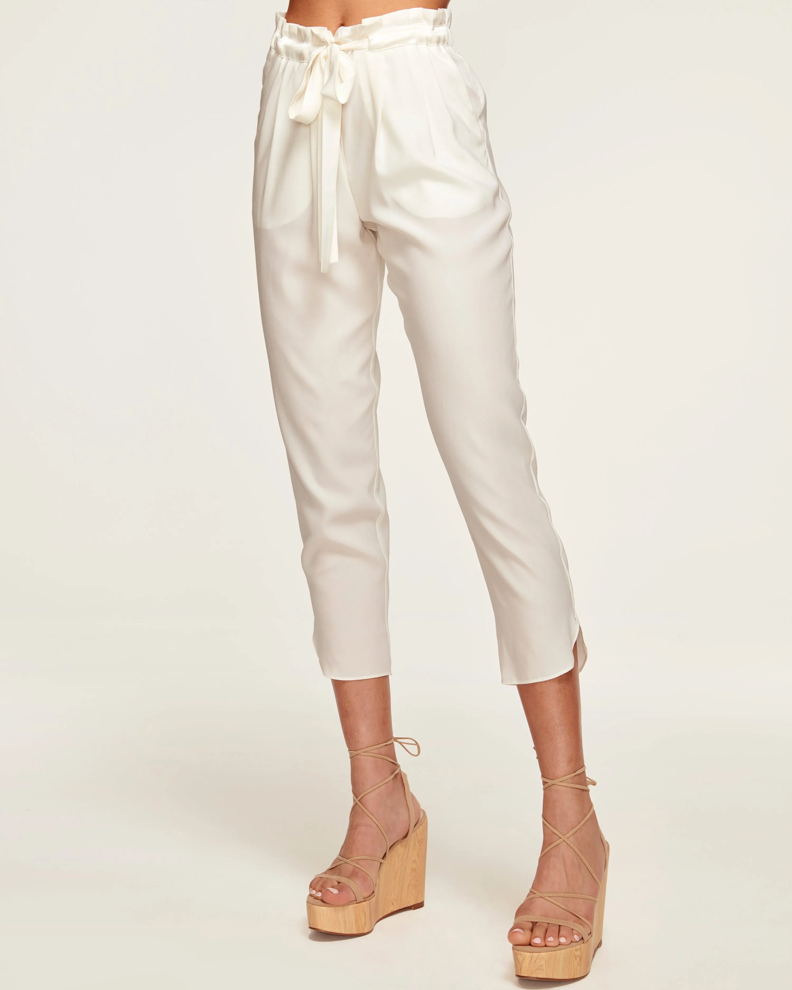 Allyn Silk Paperbag Waist Pant