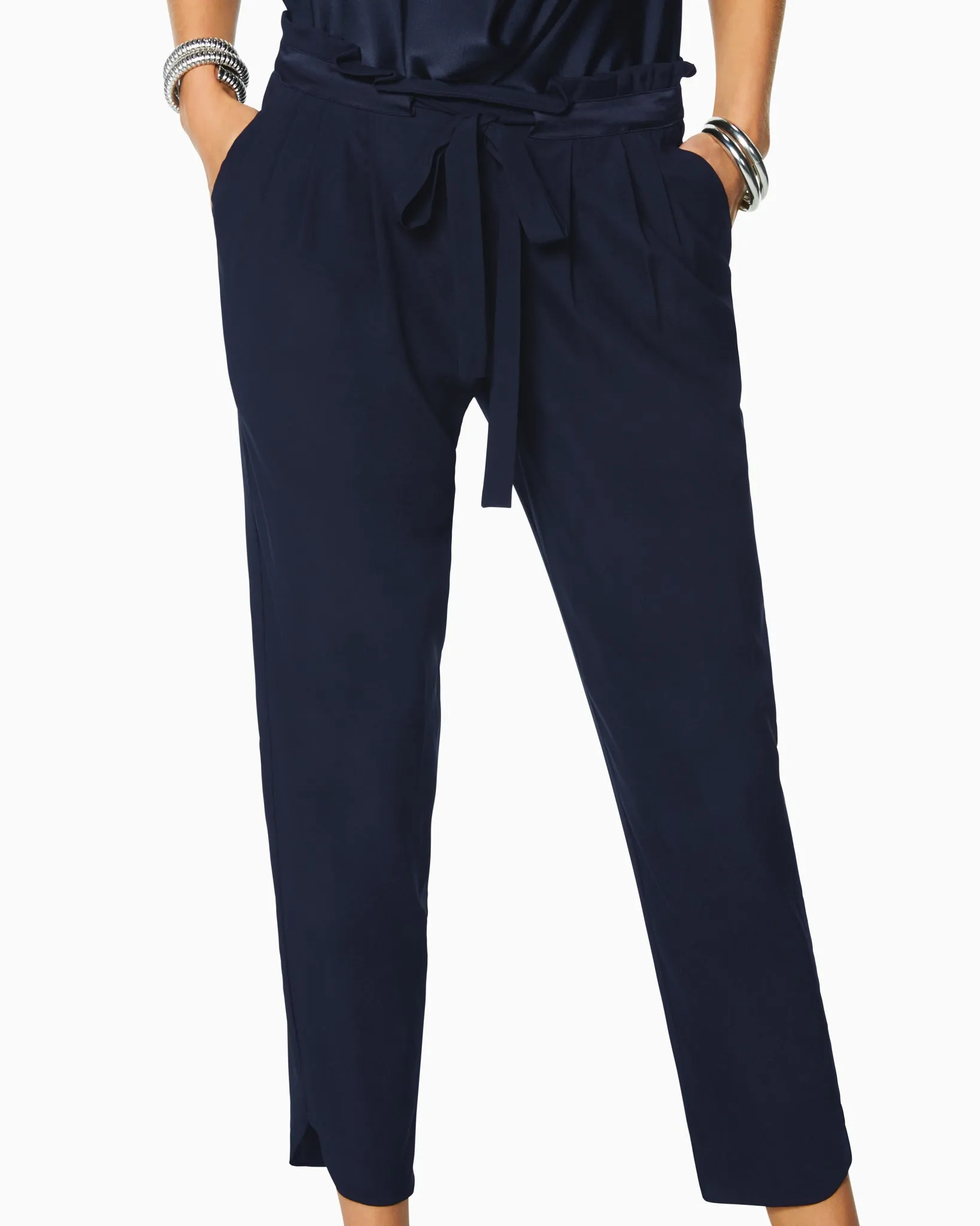 Allyn Silk Paperbag Waist Pant