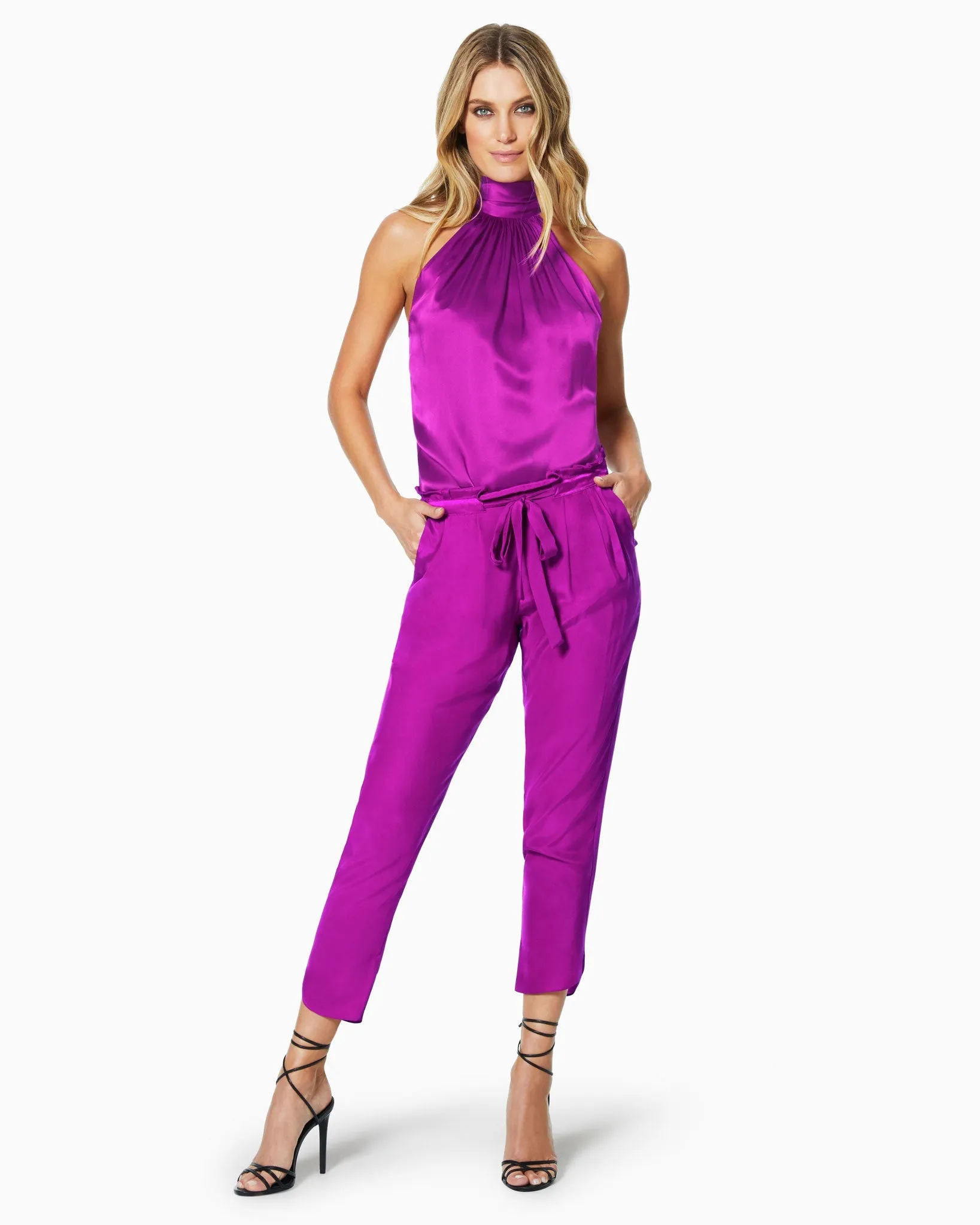 Allyn Silk Paperbag Waist Pant