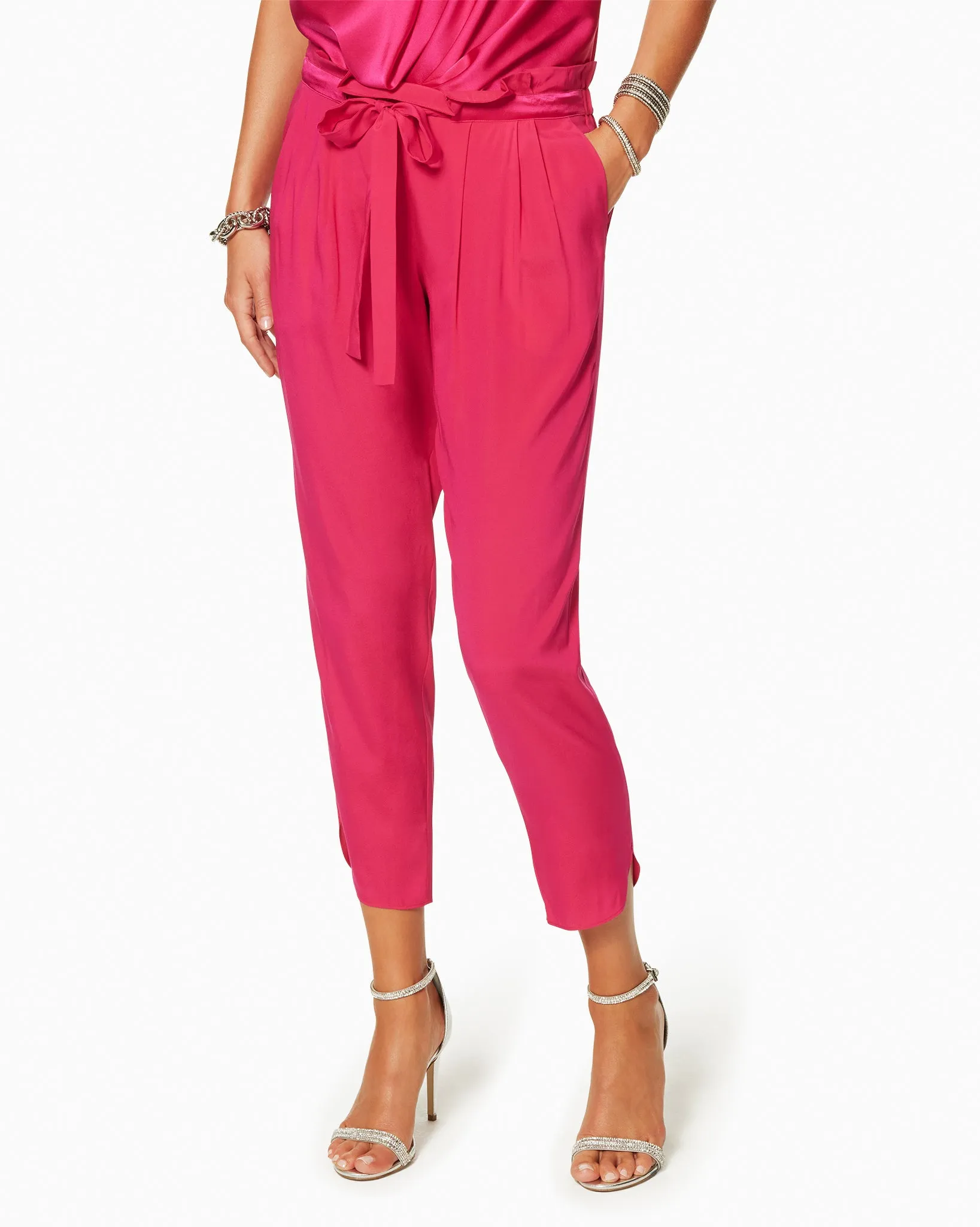 Allyn Silk Paperbag Waist Pant