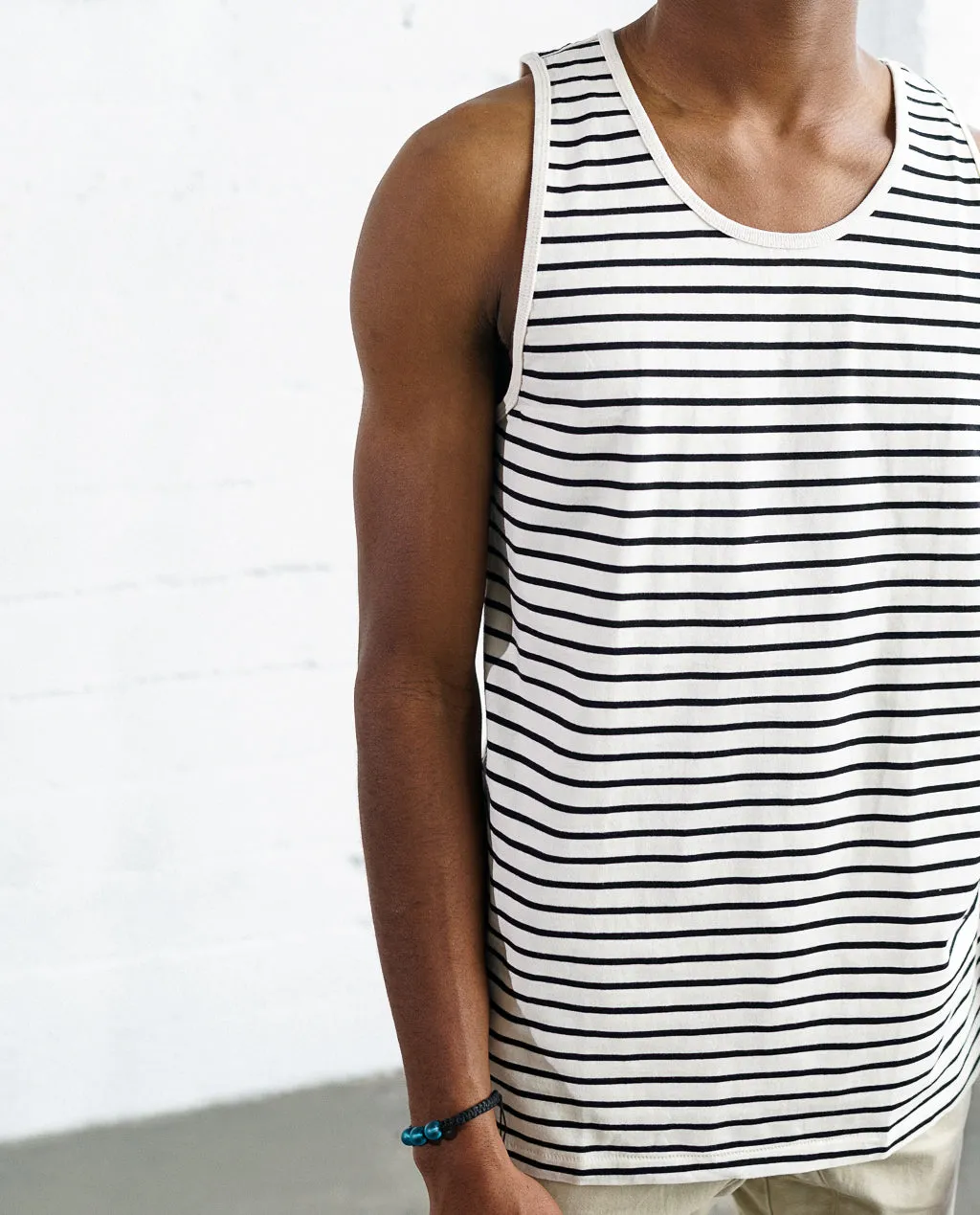 Astrneme Basic Stripe Tank Creme