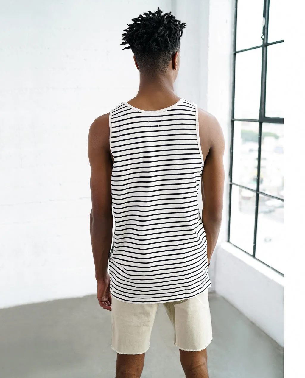 Astrneme Basic Stripe Tank Creme