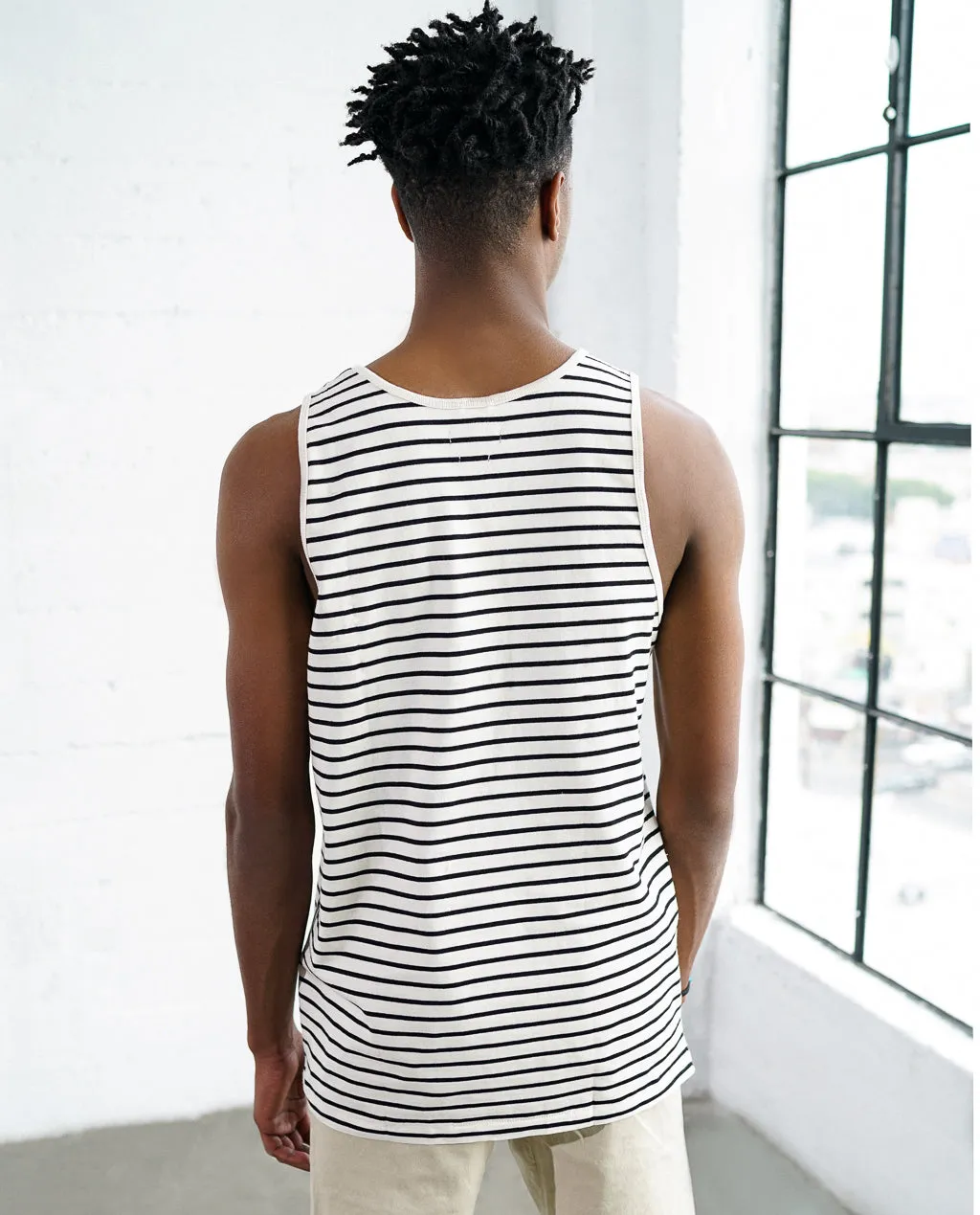 Astrneme Basic Stripe Tank Creme