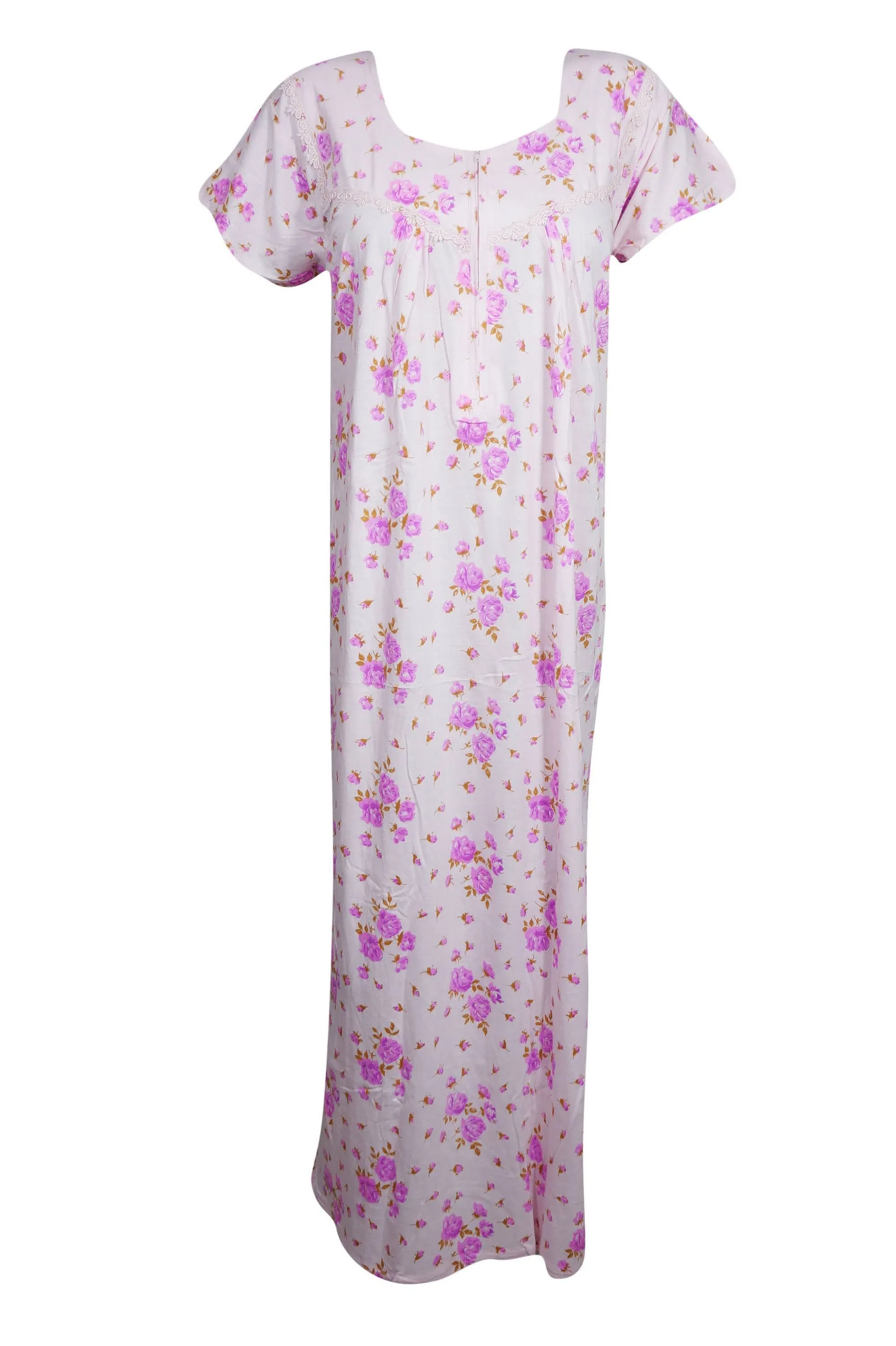 Boho Caftan Maxi Housedress Summer Muumuu, Cruise Dresses, M