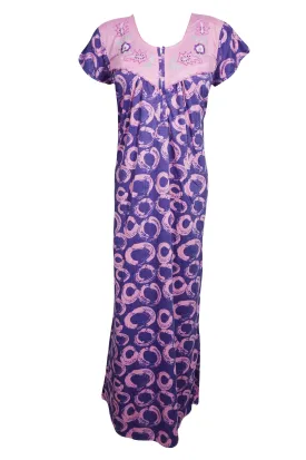 Caftan Maxi Dress, Caftan, Boho Pink Purple Floral M