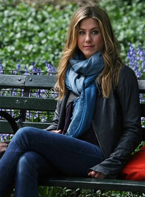 Classic Leather Bomber Jacket Worn By Jennifer Aniston | Jennifer Aniston Classic Leather Bomber Jacket