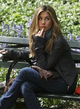 Classic Leather Bomber Jacket Worn By Jennifer Aniston | Jennifer Aniston Classic Leather Bomber Jacket