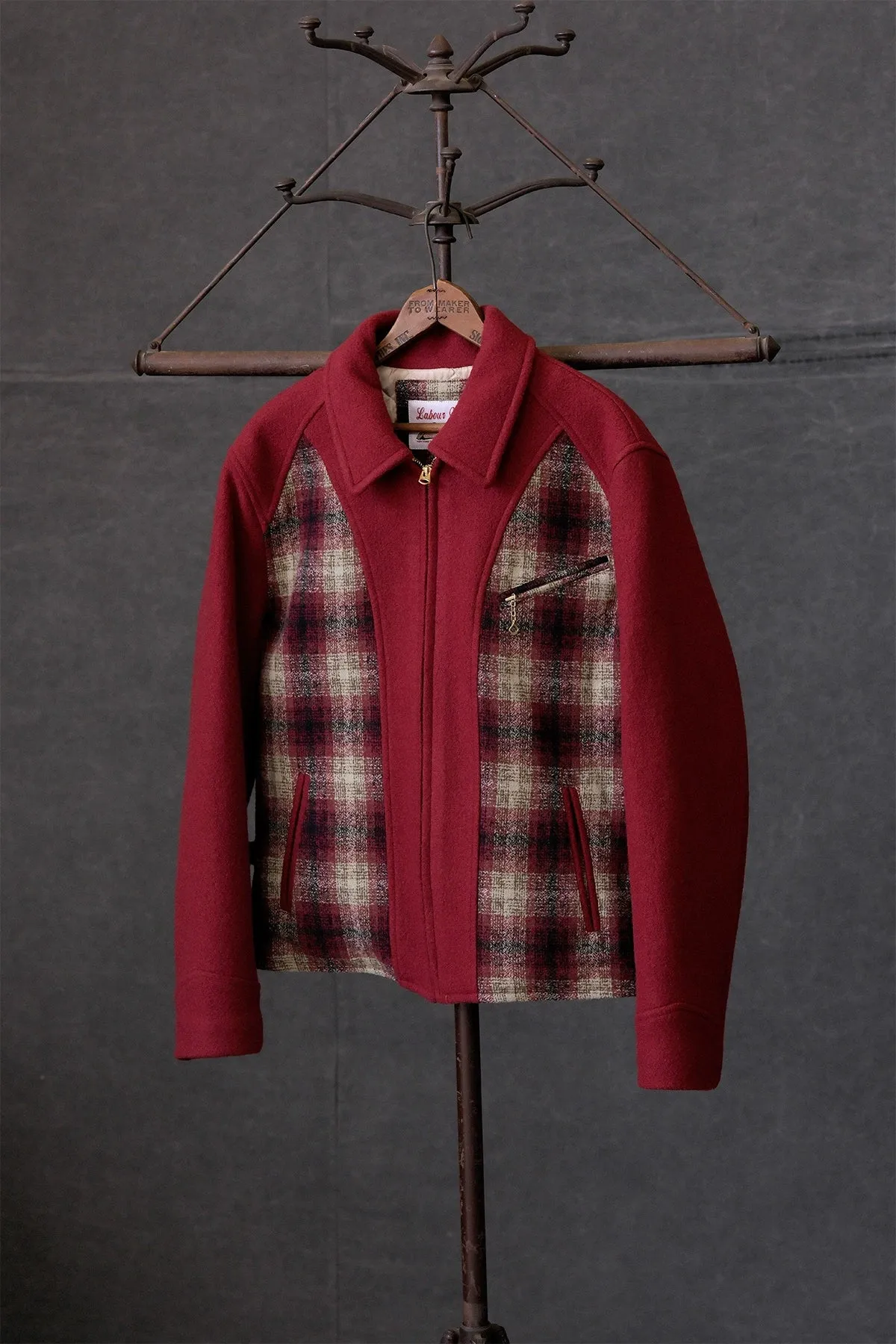 Classic Patchwork Wool Zip Jacket