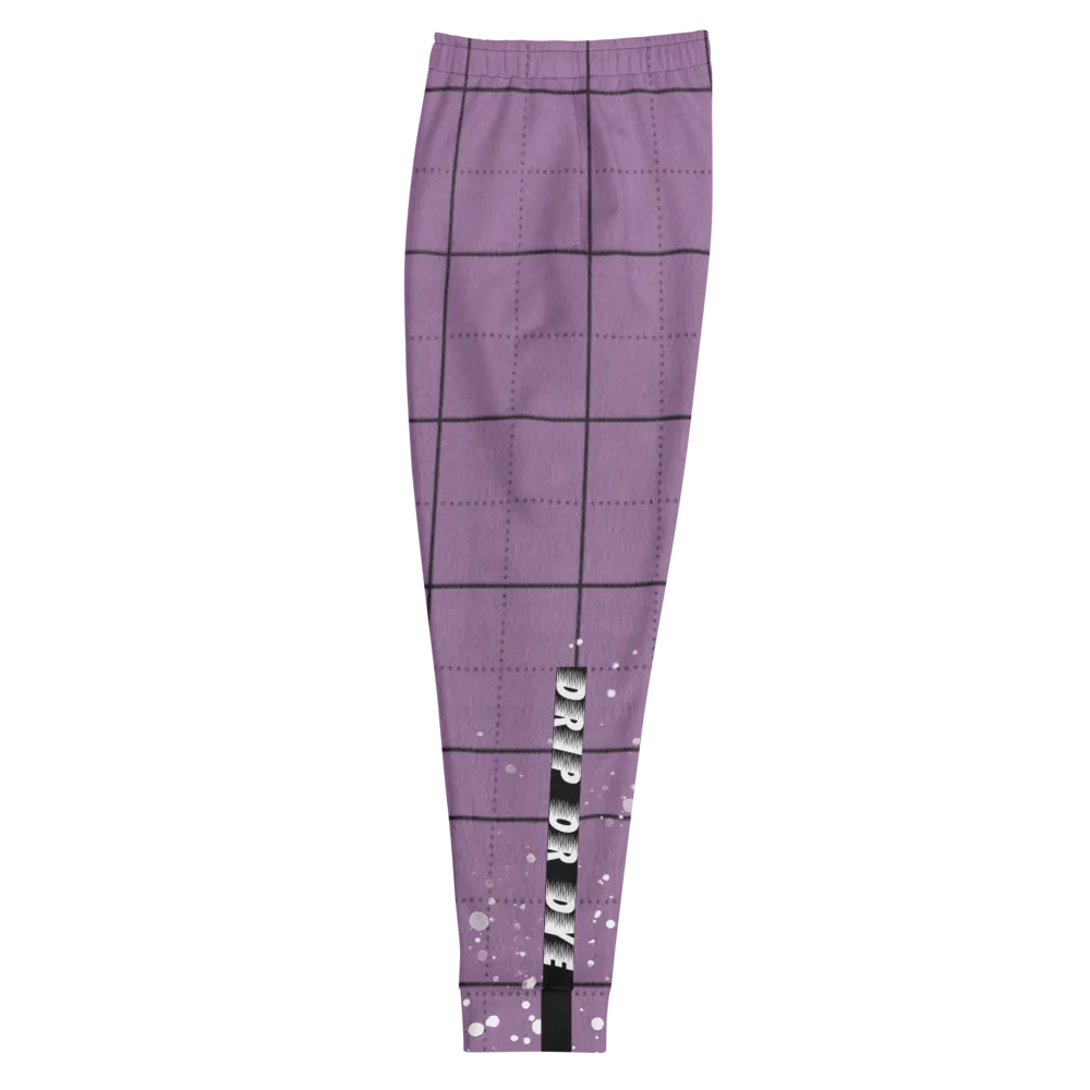 CRXWN | Drip or Dye | Plaid Season 1 Unisex Jogger Sweatpant Violet Purple