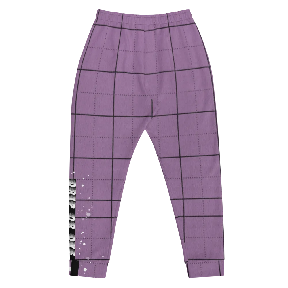 CRXWN | Drip or Dye | Plaid Season 1 Unisex Jogger Sweatpant Violet Purple