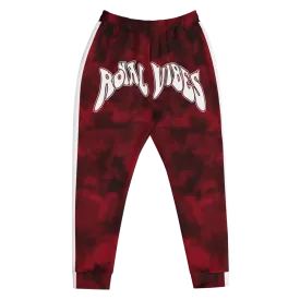 CRXWN | Royal Urban Resort | Trippy Drippy Bleach Acid Wash with Malibu Stripe Unisex Jogger CARMINE wine Bleach Grunge Acid Dye