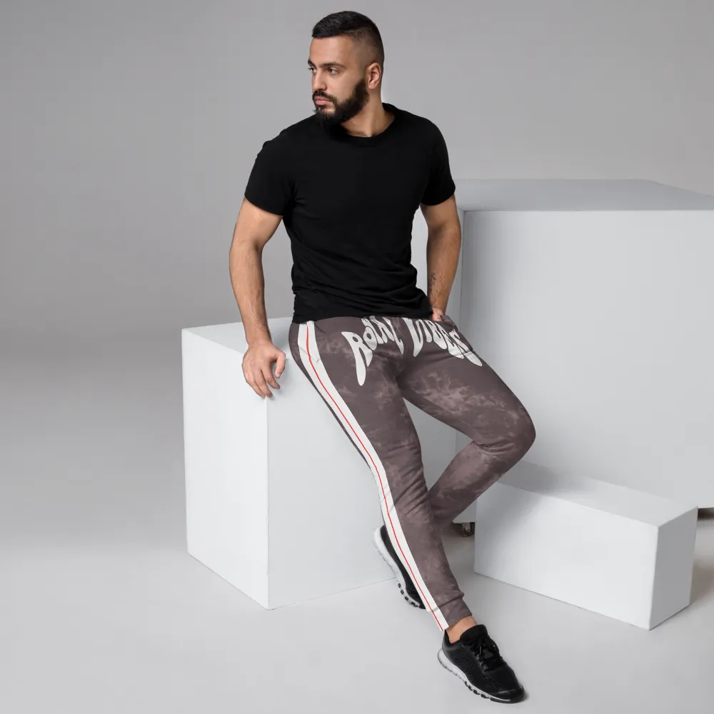 CRXWN | Royal Urban Resort | Trippy Drippy Bleach Acid Wash with Malibu Stripe Unisex Jogger TAUPE HAZE Bleach Grunge Acid Wash