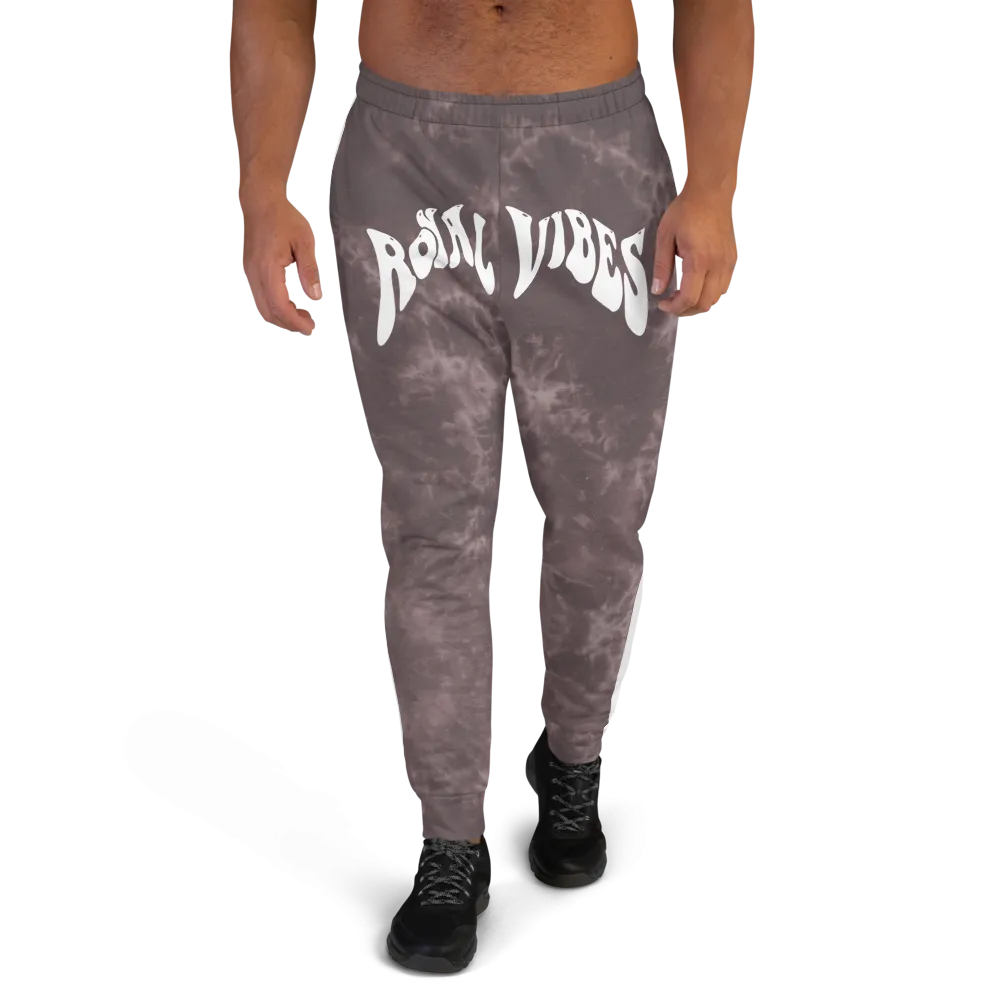 CRXWN | Royal Urban Resort | Trippy Drippy Bleach Acid Wash with Malibu Stripe Unisex Jogger TAUPE HAZE Bleach Grunge Acid Wash