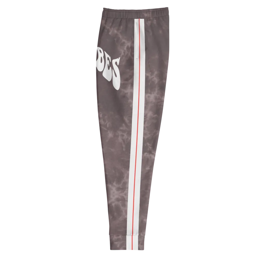 CRXWN | Royal Urban Resort | Trippy Drippy Bleach Acid Wash with Malibu Stripe Unisex Jogger TAUPE HAZE Bleach Grunge Acid Wash