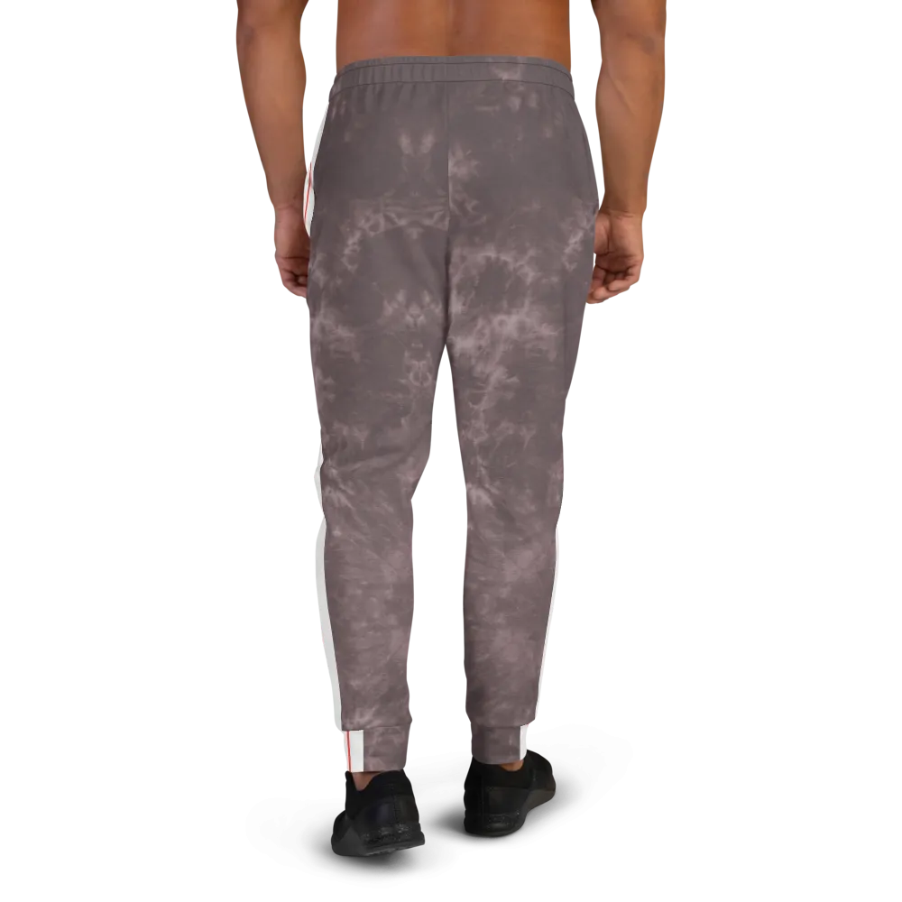 CRXWN | Royal Urban Resort | Trippy Drippy Bleach Acid Wash with Malibu Stripe Unisex Jogger TAUPE HAZE Bleach Grunge Acid Wash
