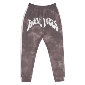 CRXWN | Royal Urban Resort | Trippy Drippy Bleach Acid Wash with Malibu Stripe Unisex Jogger TAUPE HAZE Bleach Grunge Acid Wash