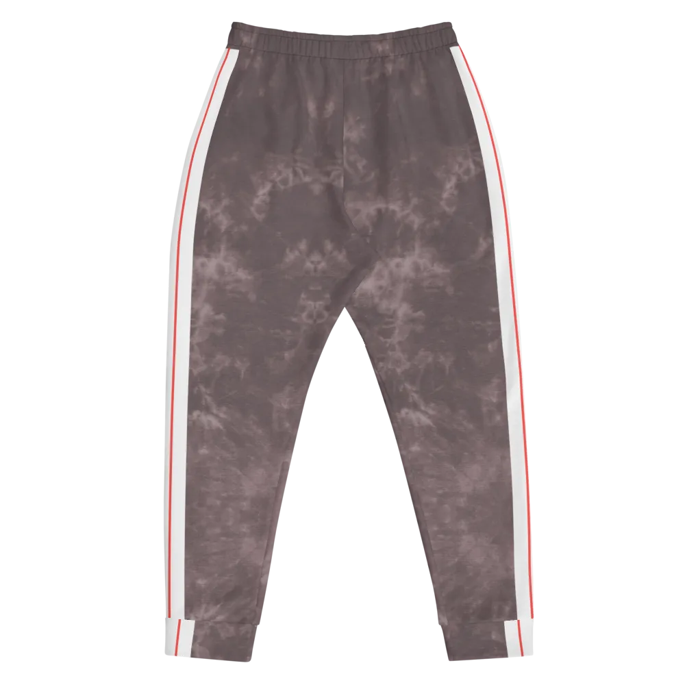 CRXWN | Royal Urban Resort | Trippy Drippy Bleach Acid Wash with Malibu Stripe Unisex Jogger TAUPE HAZE Bleach Grunge Acid Wash