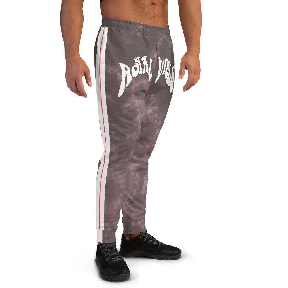 CRXWN | Royal Urban Resort | Trippy Drippy Bleach Acid Wash with Malibu Stripe Unisex Jogger TAUPE HAZE Bleach Grunge Acid Wash