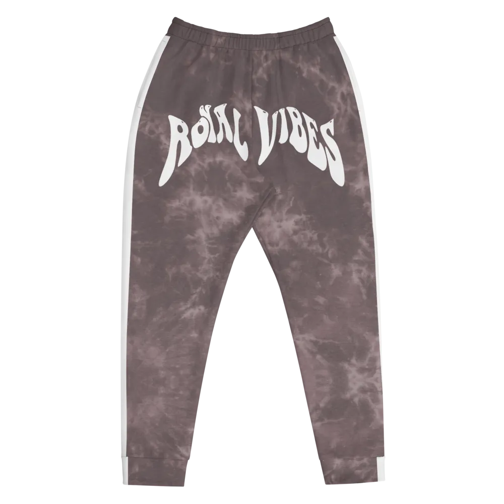 CRXWN | Royal Urban Resort | Trippy Drippy Bleach Acid Wash with Malibu Stripe Unisex Jogger TAUPE HAZE Bleach Grunge Acid Wash