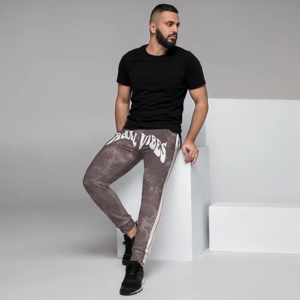 CRXWN | Royal Urban Resort | Trippy Drippy Bleach Acid Wash with Malibu Stripe Unisex Jogger TAUPE HAZE Bleach Grunge Acid Wash