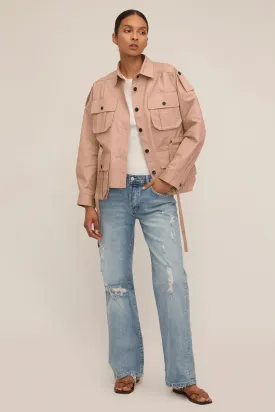 Dante Crisp Canvas Cropped Utility Jacket