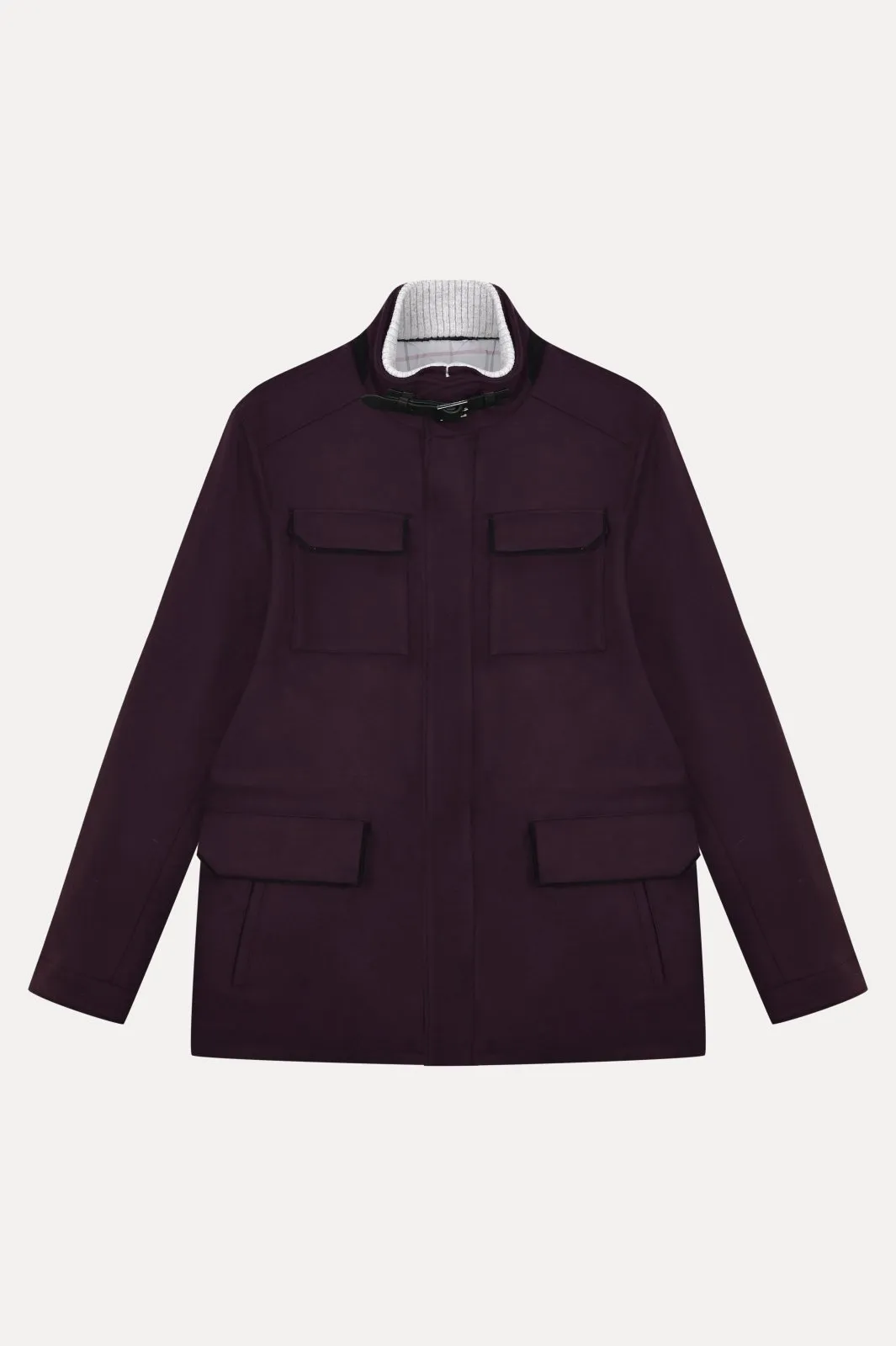 Deep Plum Wool Jacket
