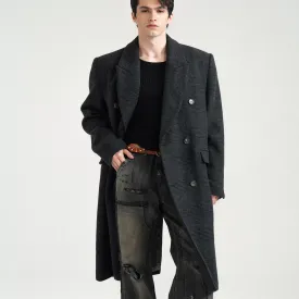 Double-Breasted Plaid Coat