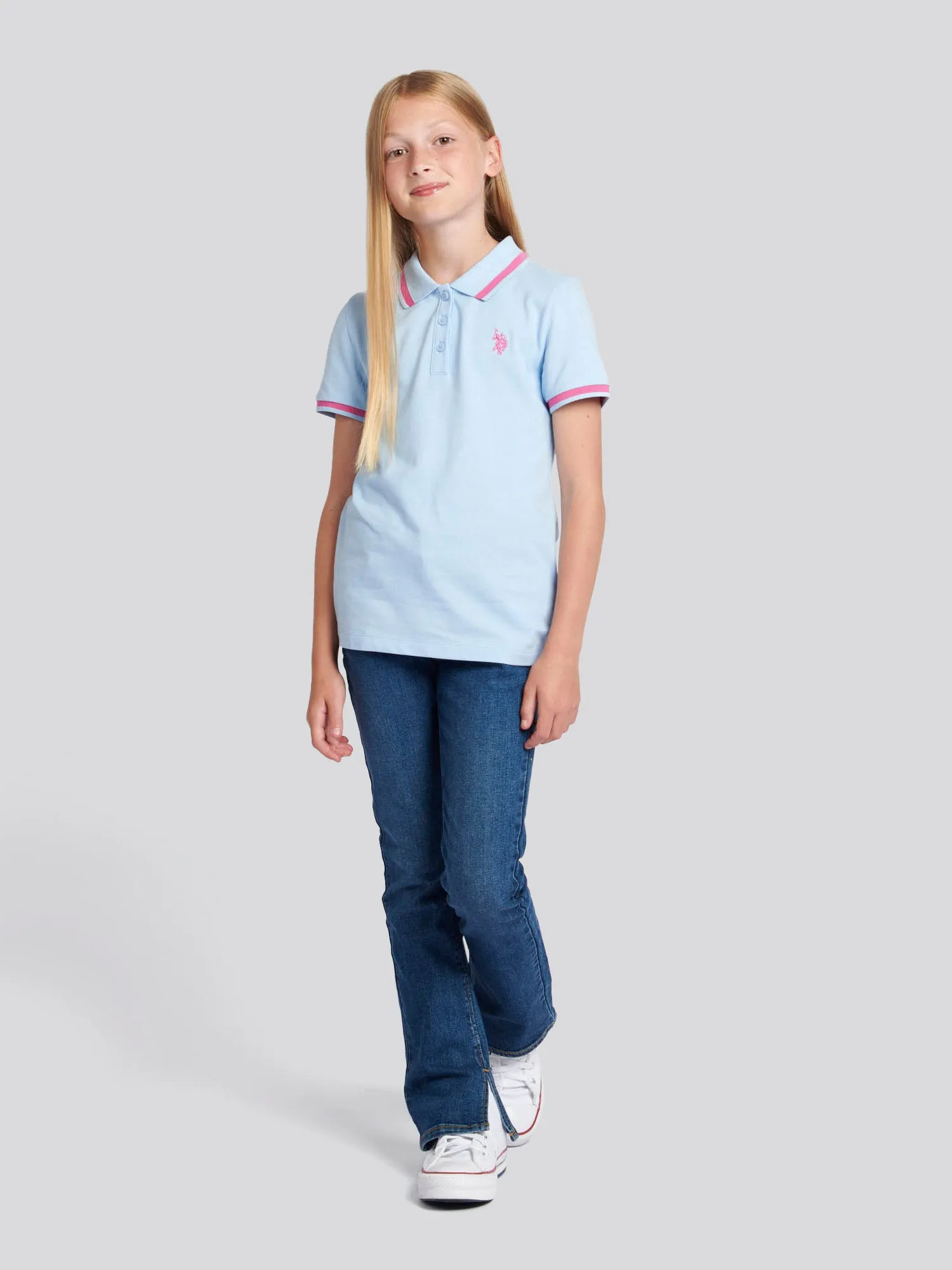Girls Polo Shirt in Windsurfer