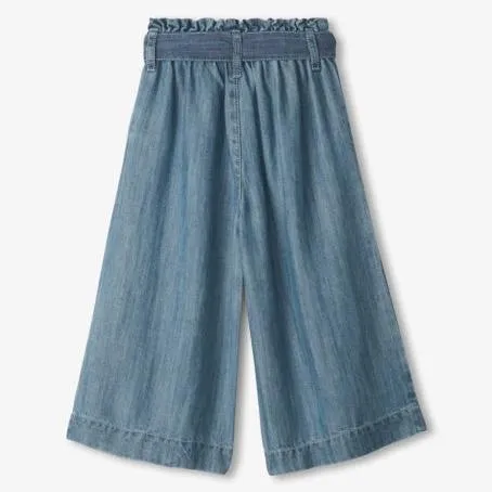 Hatley Smokey Blue Wash Cropped Paperbag Pants | Smokey Blue Wash