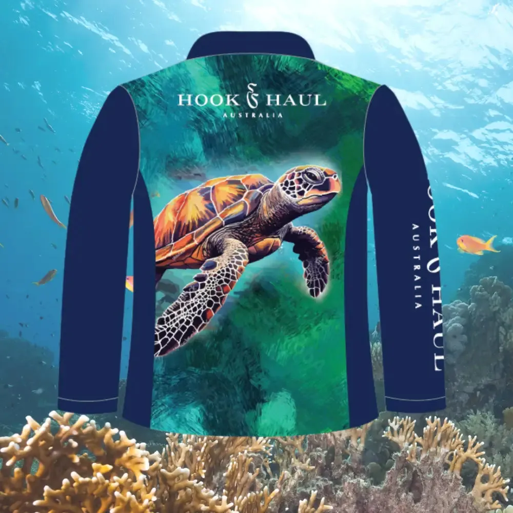 Hook And Haul | Marine Life Range Turtle Fishing Polo | Pre Order