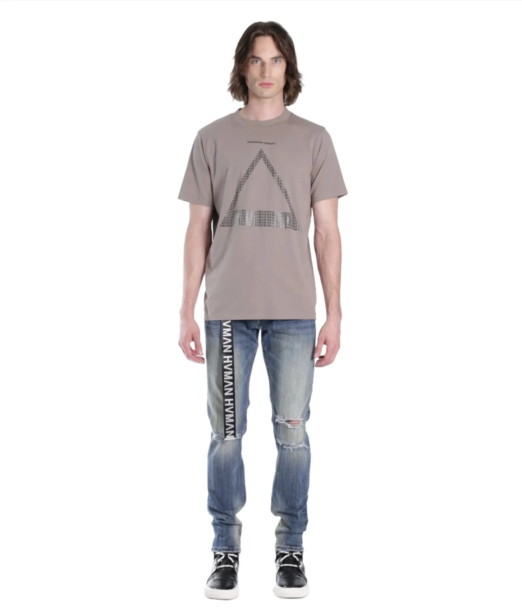 Hvman - Novelty Tee Triangle Transcend Hvmanity - Stylish Tshirt