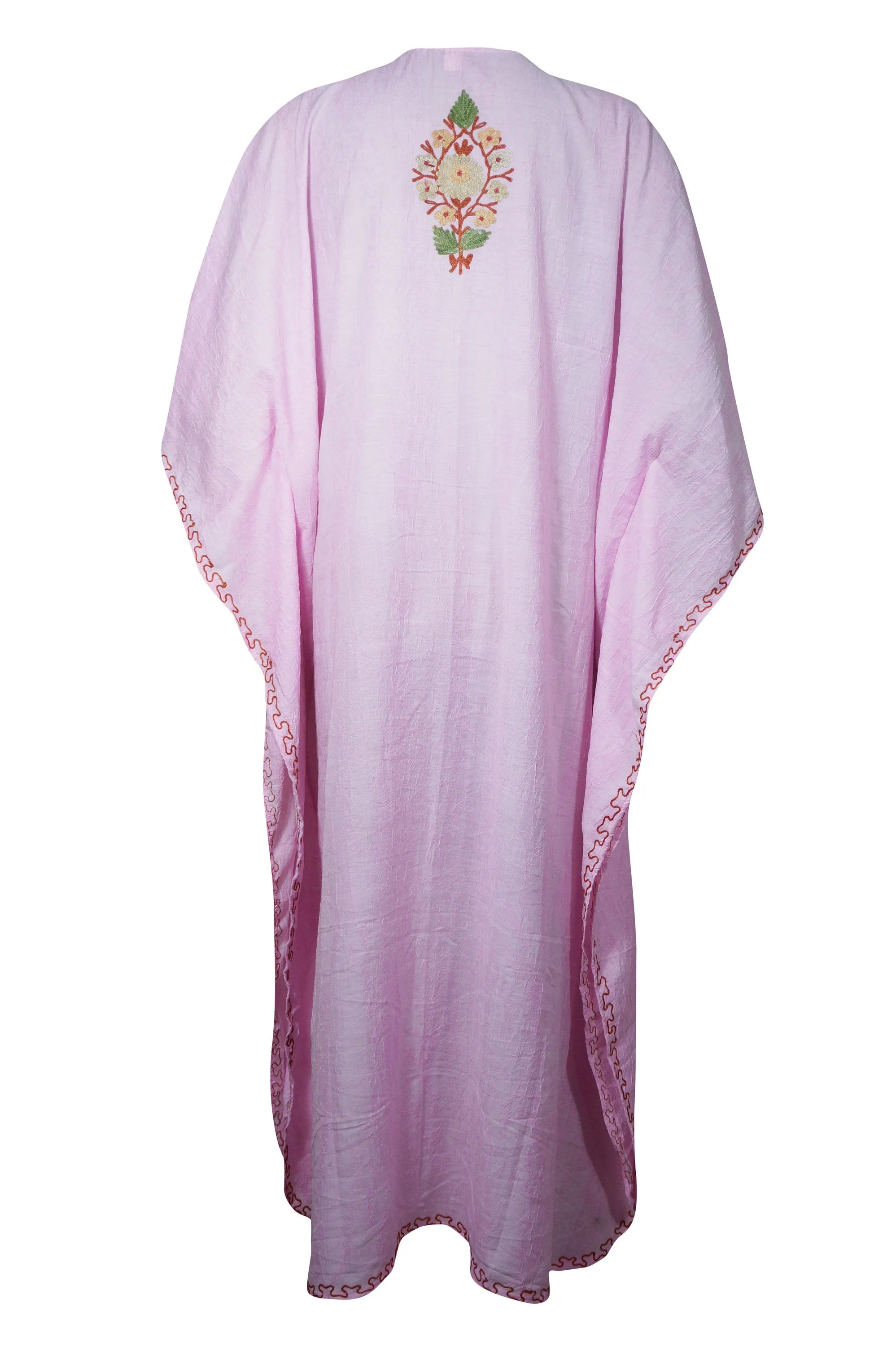 Kaftan Maxi Dress Light Pink Sherbet Housedress, Caftan 3X