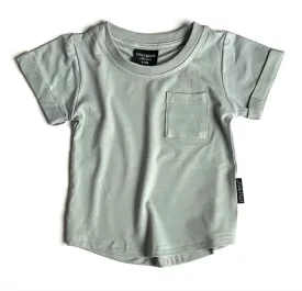 Little Bipsy - Basic Pocket Tee in Sea Glass