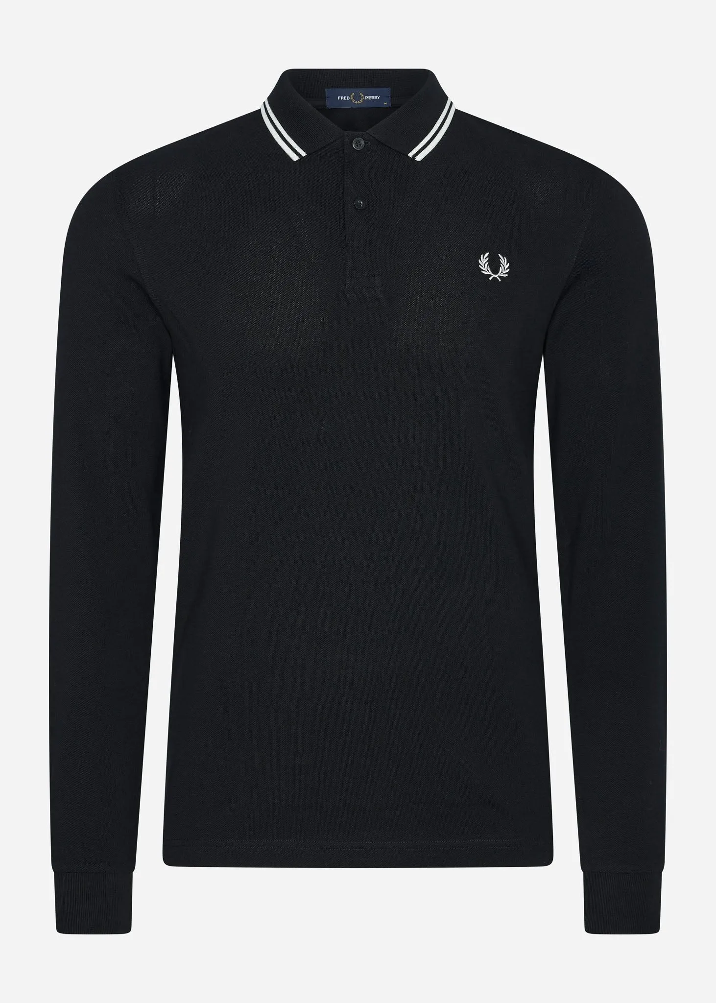 Ls twin tipped polo shirt - black