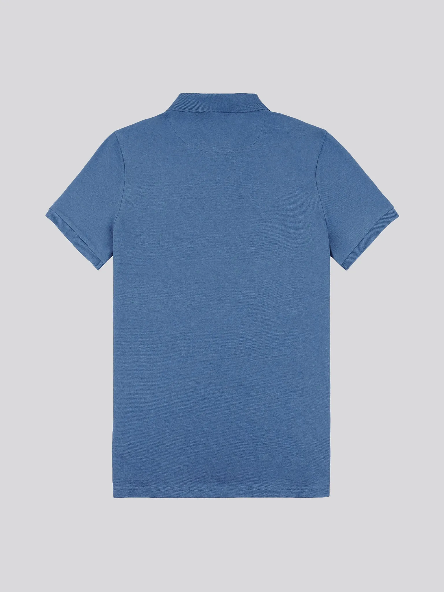 Mens Pique Polo Shirt in Blue Horizon